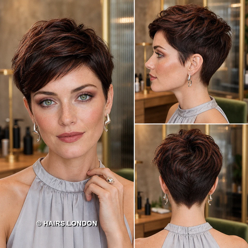 16 Burgundy Pixie Haircuts with Fringe, Texture, and Tapered Napes Mulberry Finebang Pixie