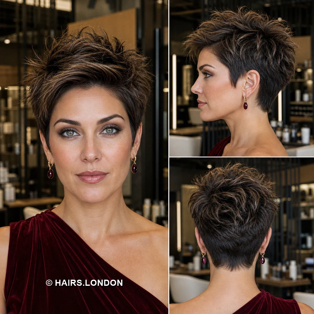 19 Highlighted Textured Pixie Cuts with Shape from Every Angle Mushroom Piecey Pixie