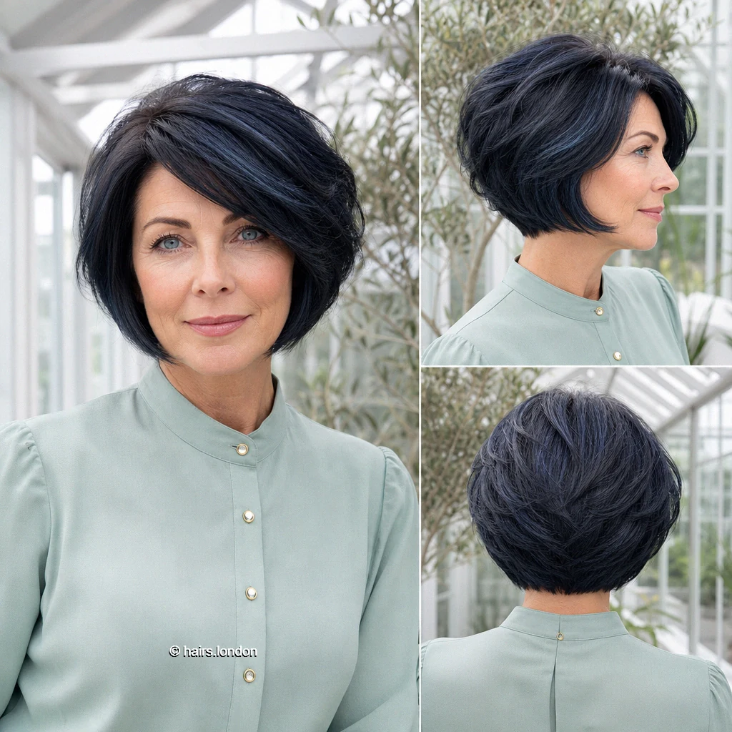 Navy Crown Bob