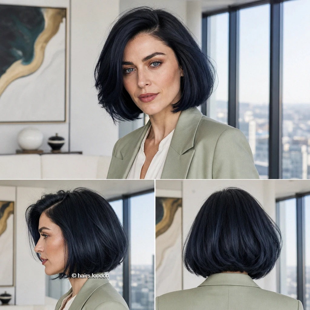 Navy Rounded Bob