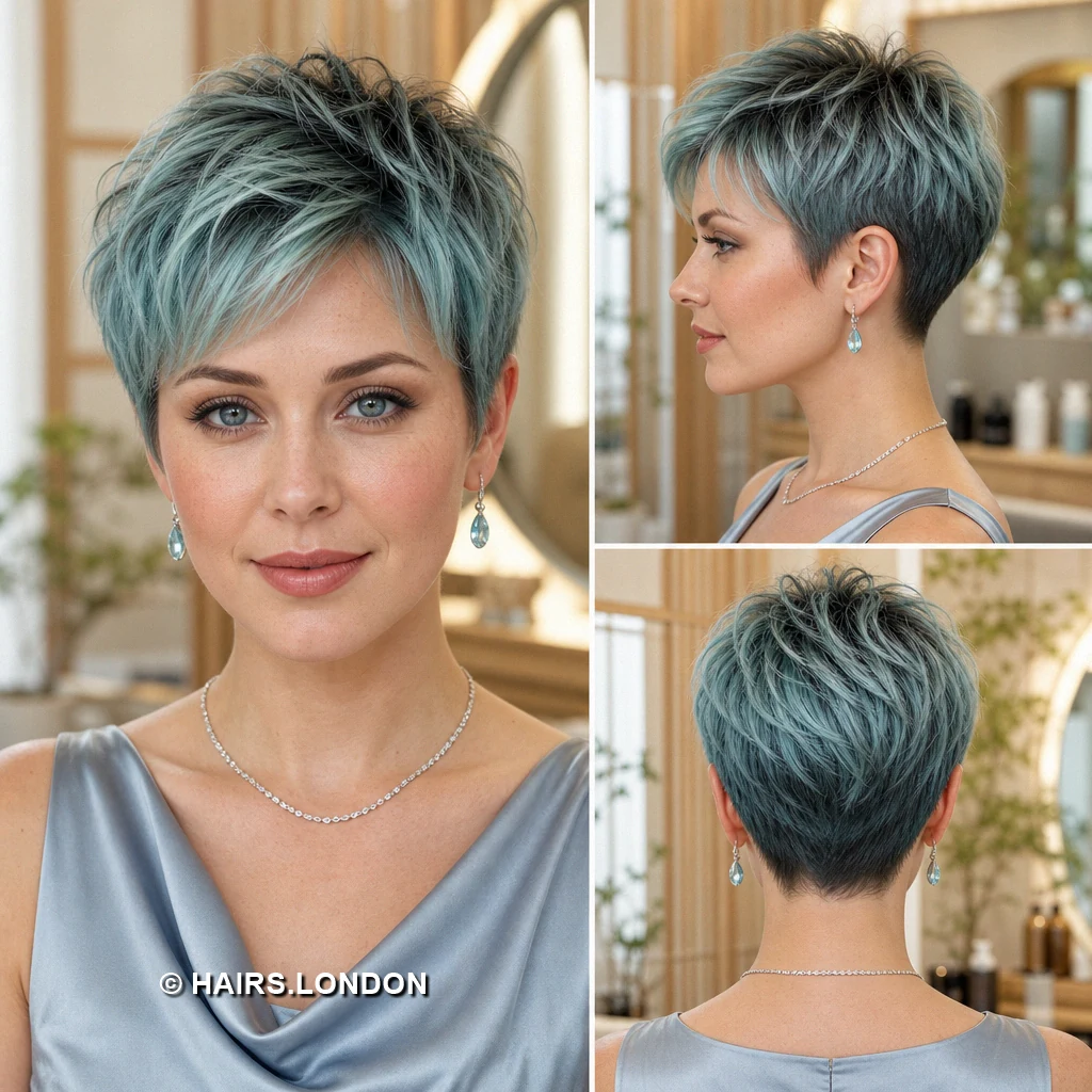 19 Colorful Textured Pixie Cuts with Shape and Movement Navy Silver Ribbons