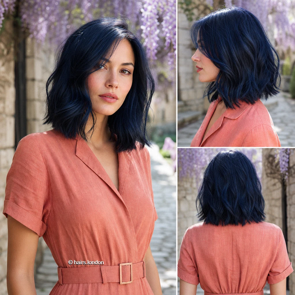 Navy Tousled Bob