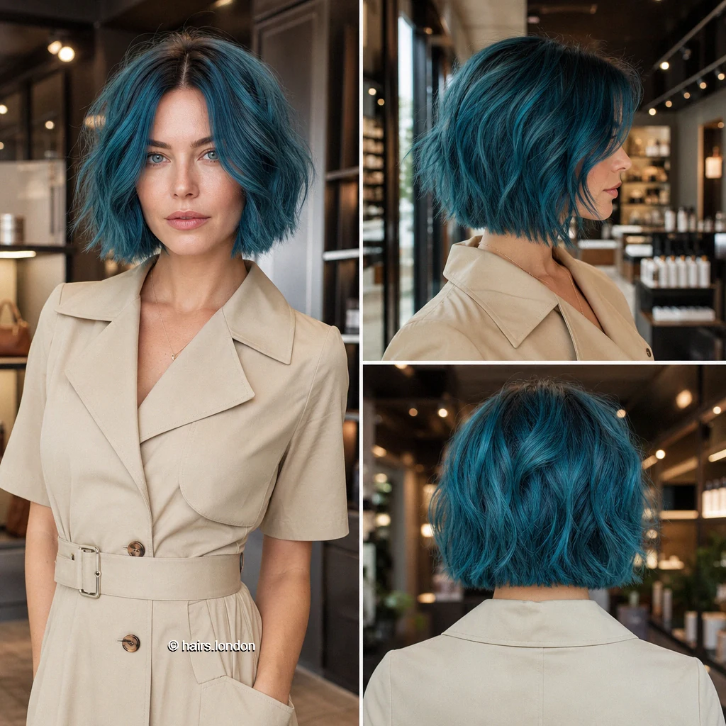 Oceanteal Wavy Bob