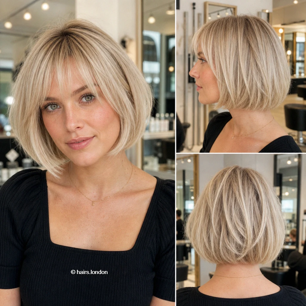 20 Blonde Bob Haircuts, From Rounded Shapes to Airy Layers Pale Fringe Bob