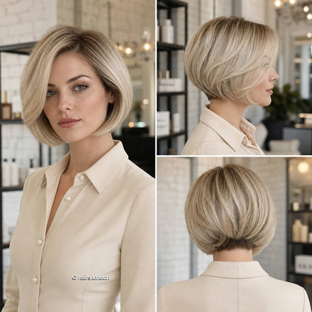 20 Bob Haircut Ideas: Rounded, Layered and Textured Shapes Pale Graduated Bob