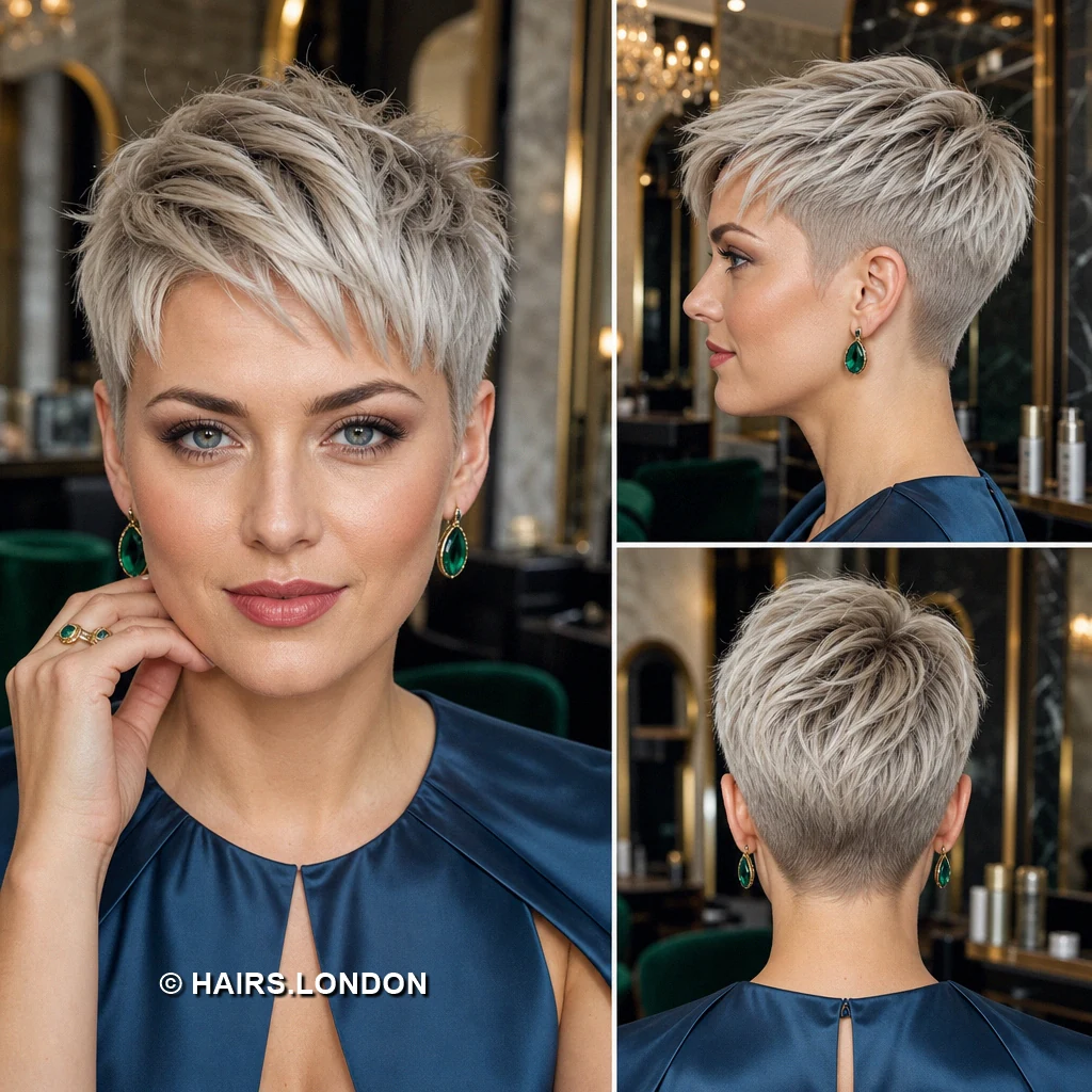 18 Short Blonde Pixie Cuts With Swept Fringes and Tapered Napes Pale Textured Crest