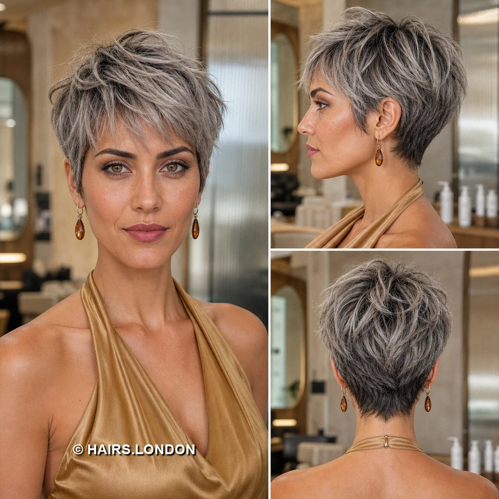 21 Silver Pixie Haircuts with Texture, Sweeping Fringes and Tapered Napes Pale Waved Pixie