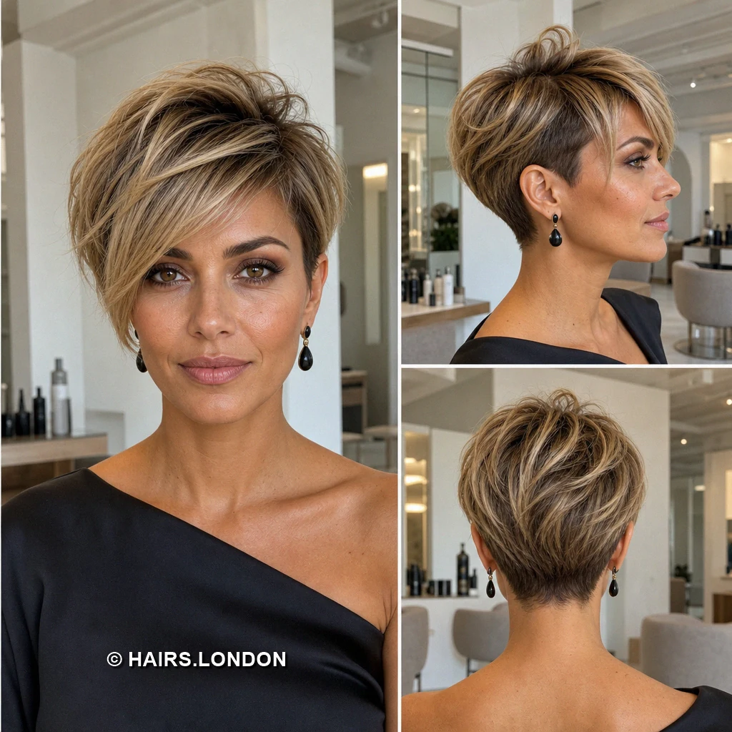 14 Highlighted Pixie Cuts with Sweeping Fringes and Textured Crowns Paleblonde Curved Pixie