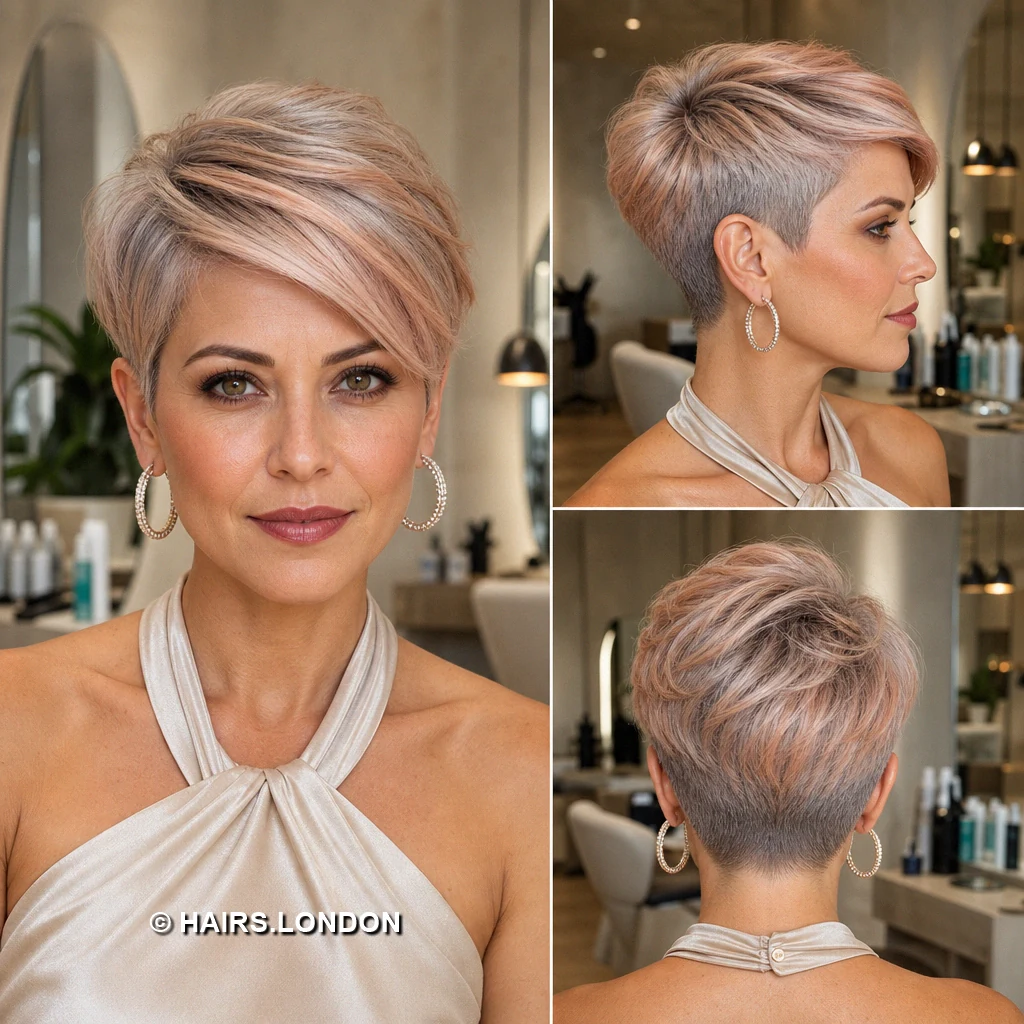 11 Pastel Pixie Haircuts with Sweeping Fringes and Tapered Napes Pastel Curled Pixie