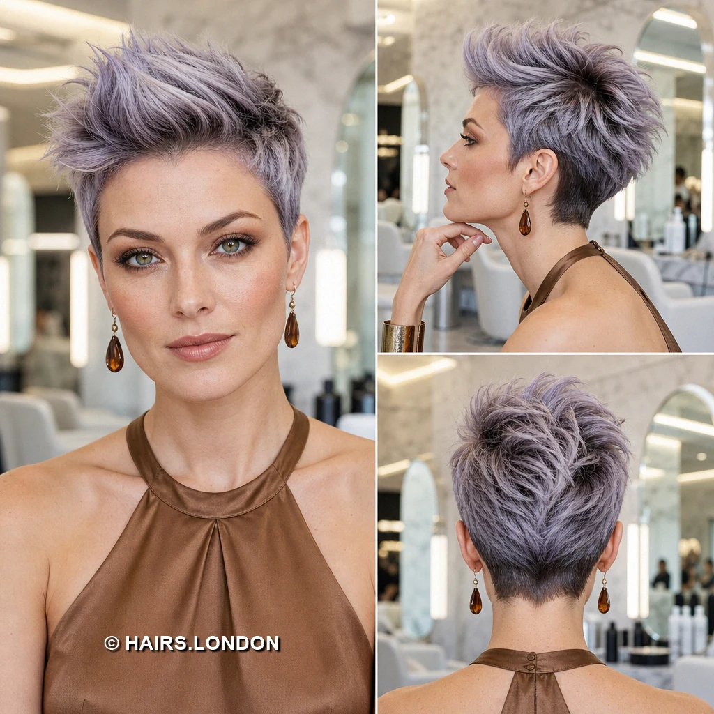 19 Lavender and Purple Pixie Haircuts With Shape, Texture, and Color Pastel Rolled Pixie