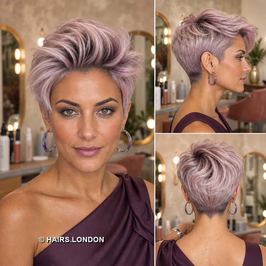 12 Lavender Pixie Haircuts with Swept Fringes and Textured Crowns Pastel Wispy Pixie