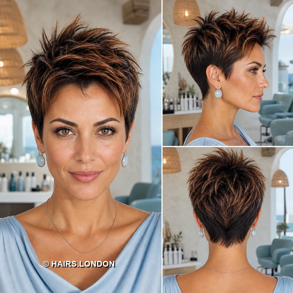 17 Textured Pixie Haircuts with Sweeping Fringes and Tapered Napes Peach Lavender Pixie