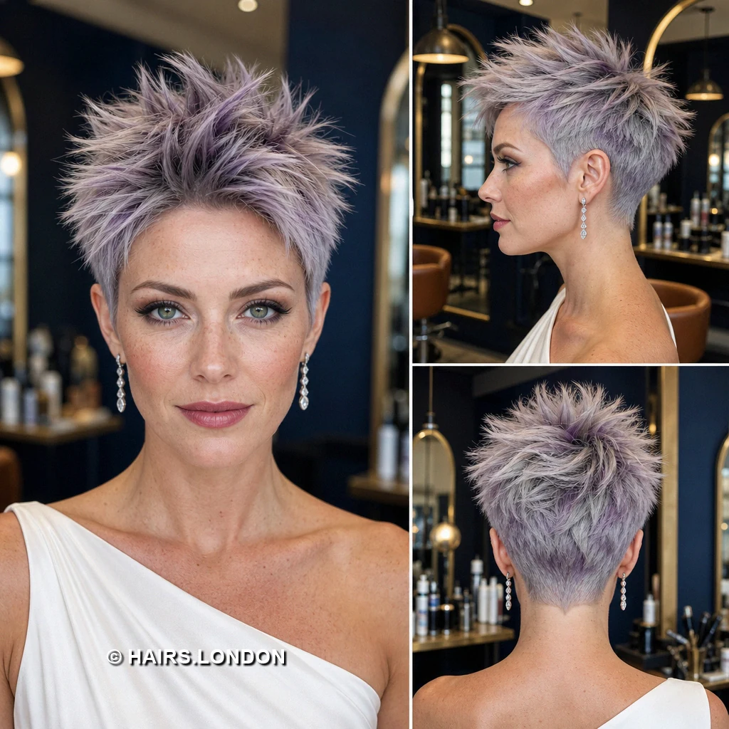 19 Pastel Pixie Haircuts With Texture, Shape, and Soft Color Peach Piecey Crest