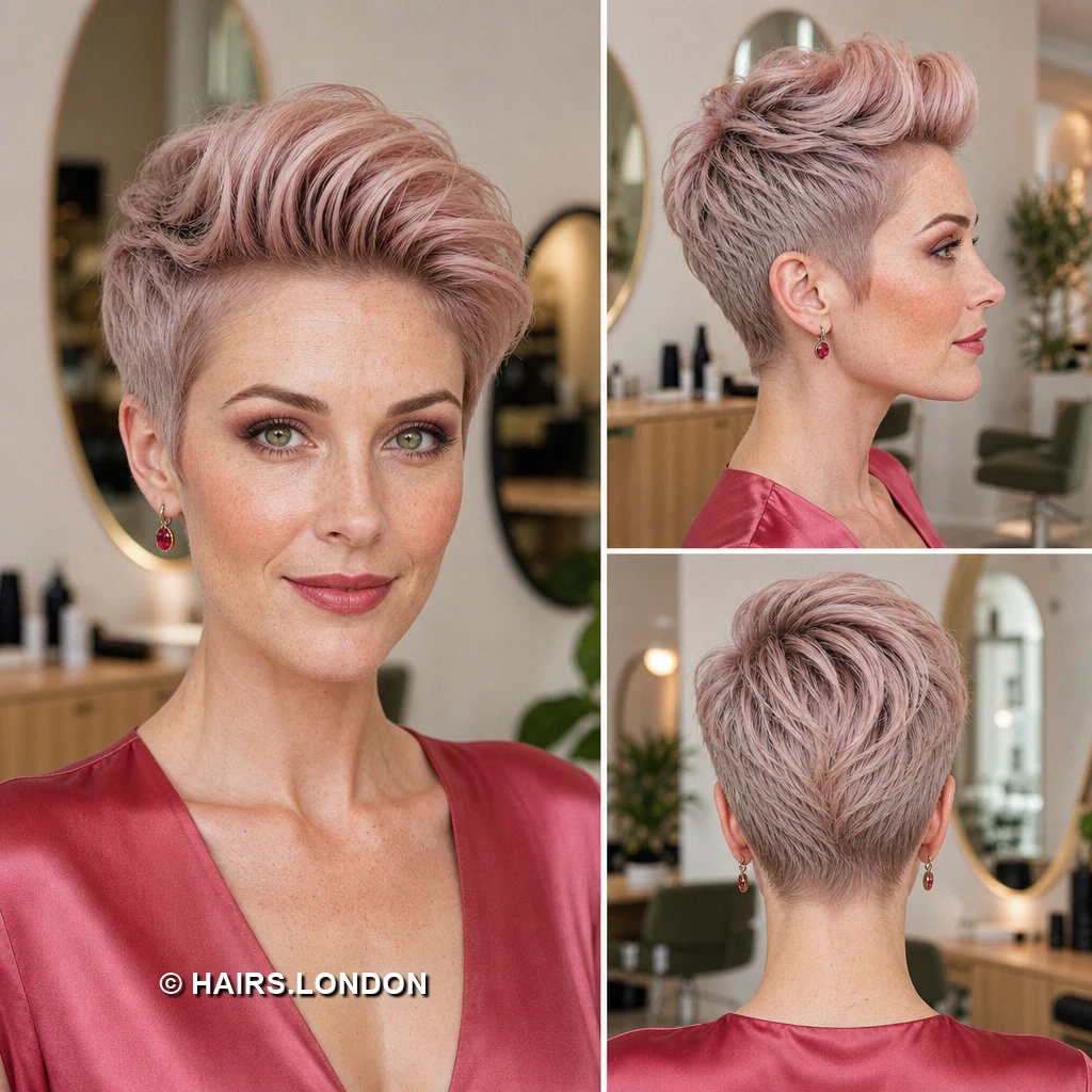 Peach Windswept Pixie