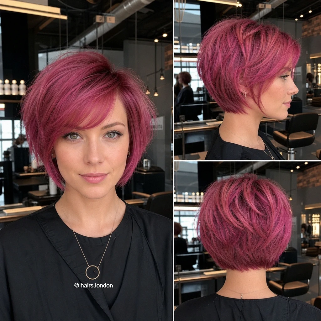 Pink Airy Bob