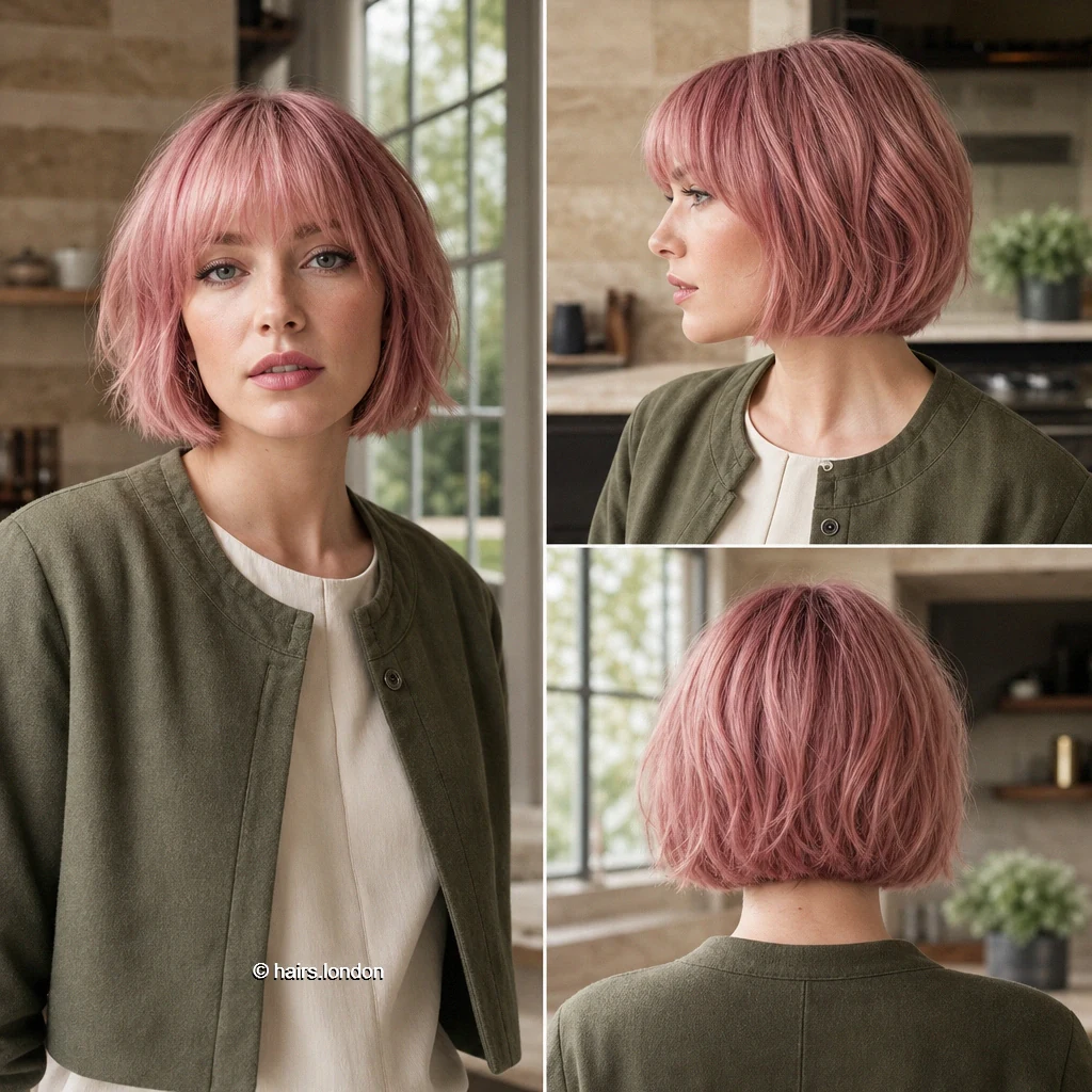 Pink Bangs Bob