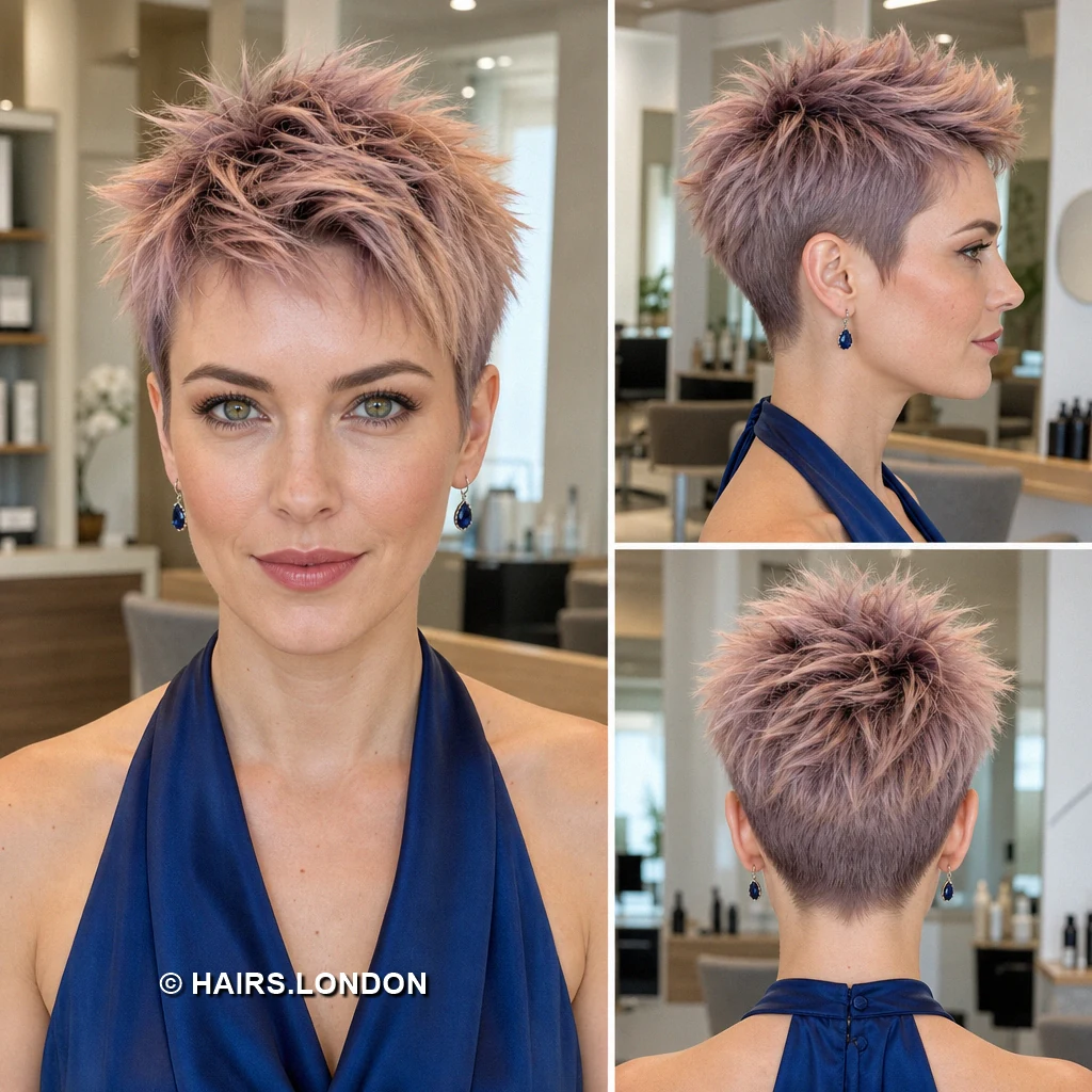11 Pastel Pixie Haircuts with Sweeping Fringes and Tapered Napes Pink Draped Pixie