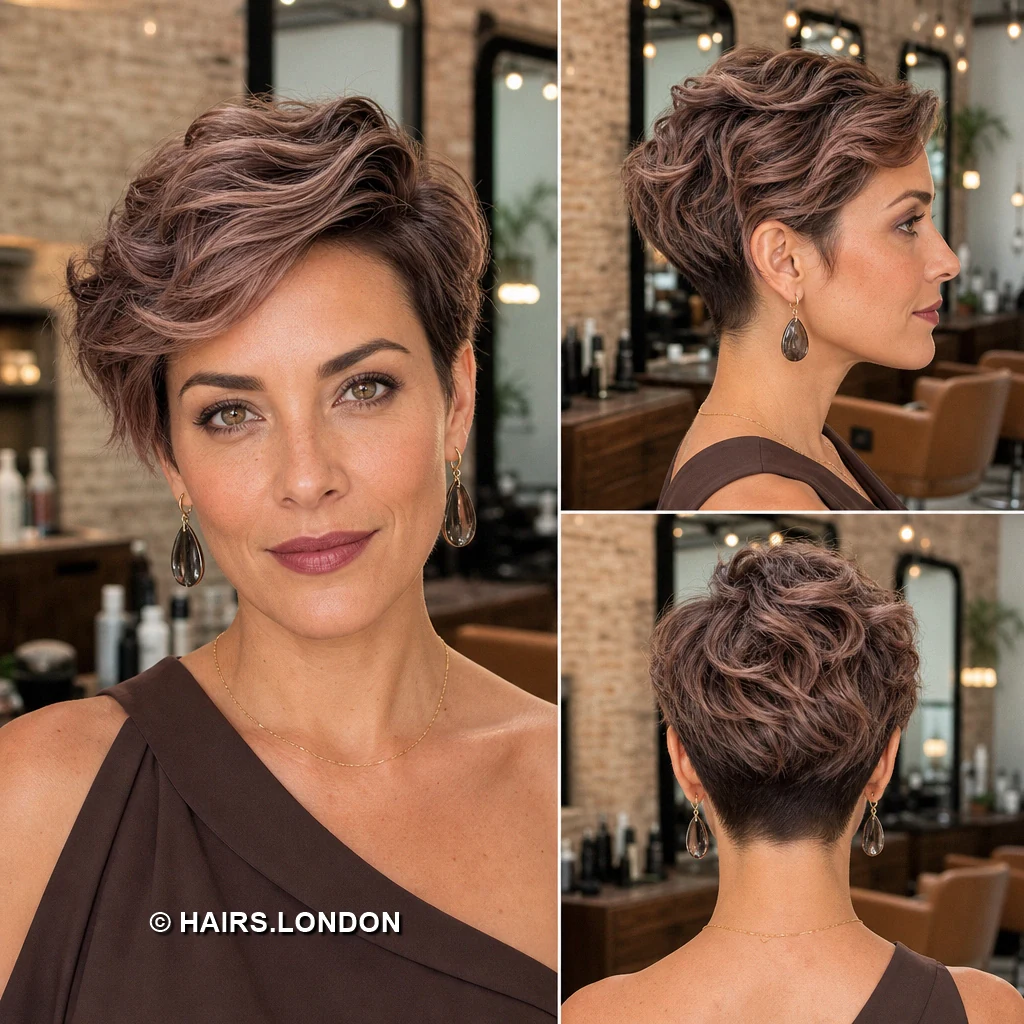 11 Pastel Pixie Haircuts with Sweeping Fringes and Tapered Napes Pink Feathered Pixie