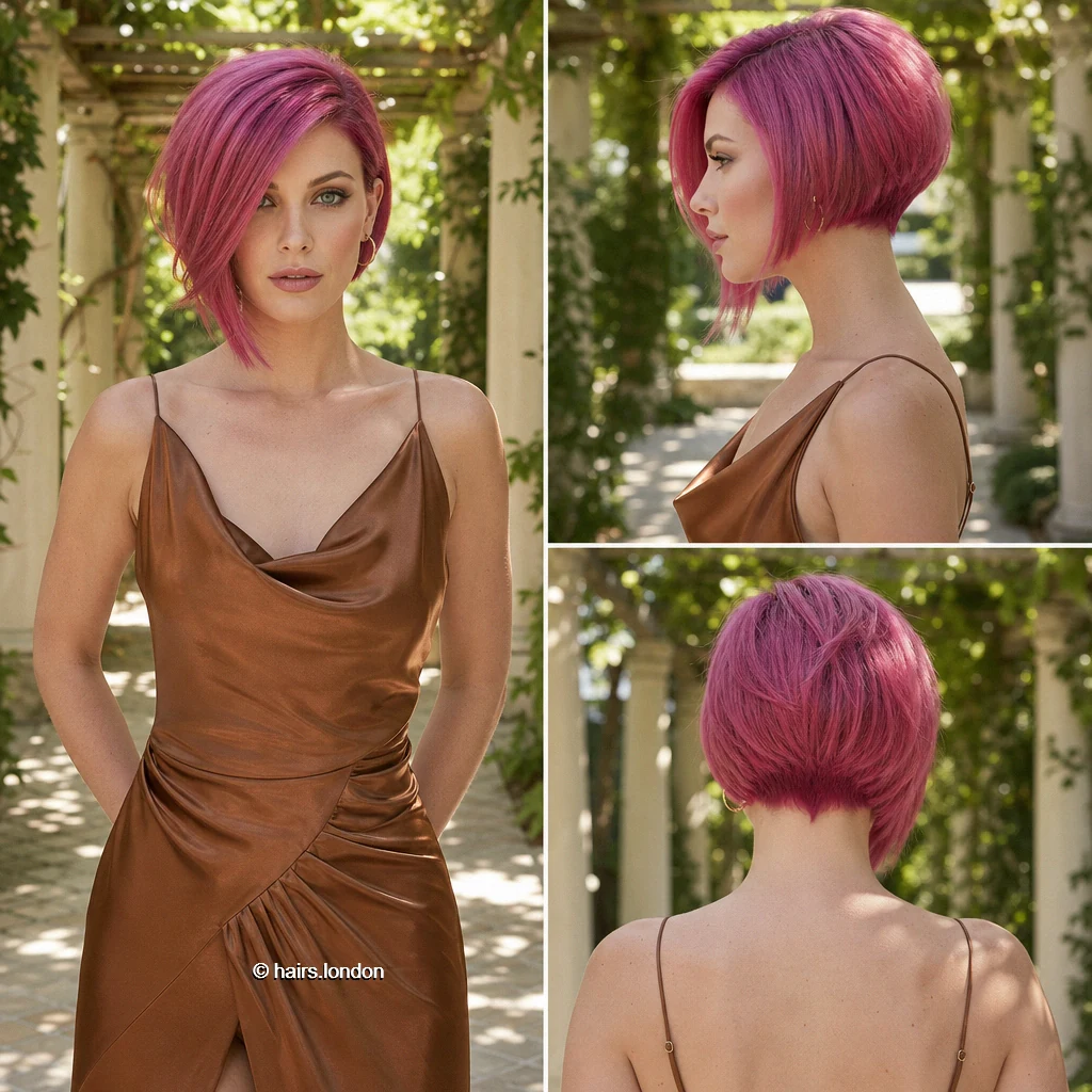 20 Magenta Bob Haircuts: Shapes from Blunt to Shaggy Pink Sculpted Bob