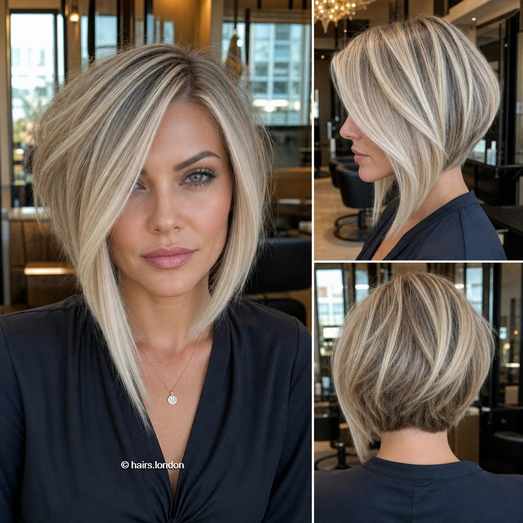 15 Blonde Bob Haircuts, From Sculpted Graduation to Soft Waves Platinum Longfront Bob