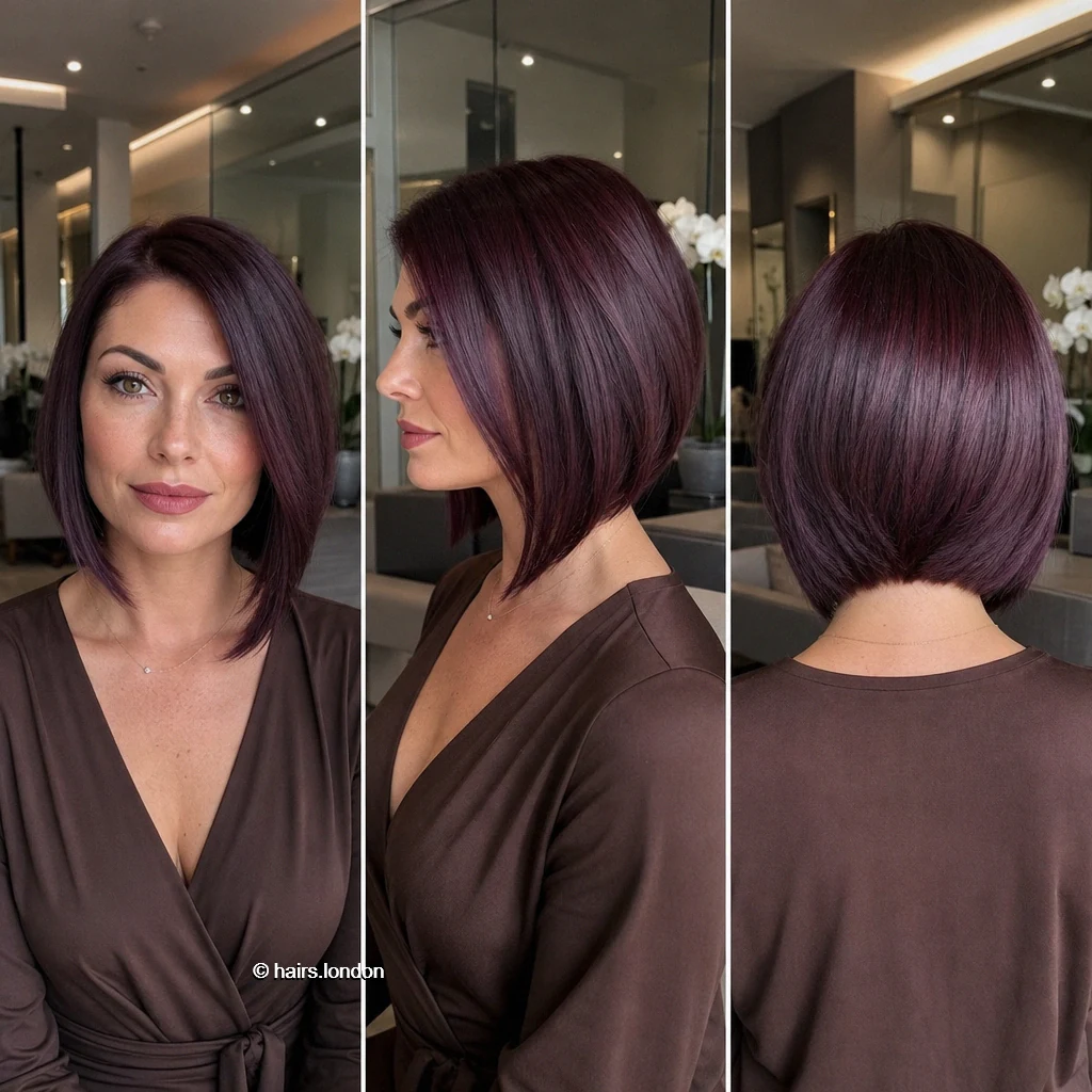 19 Purple Bob Haircut Ideas, From Sleek Lines to Soft Layers Plum Aline Bob