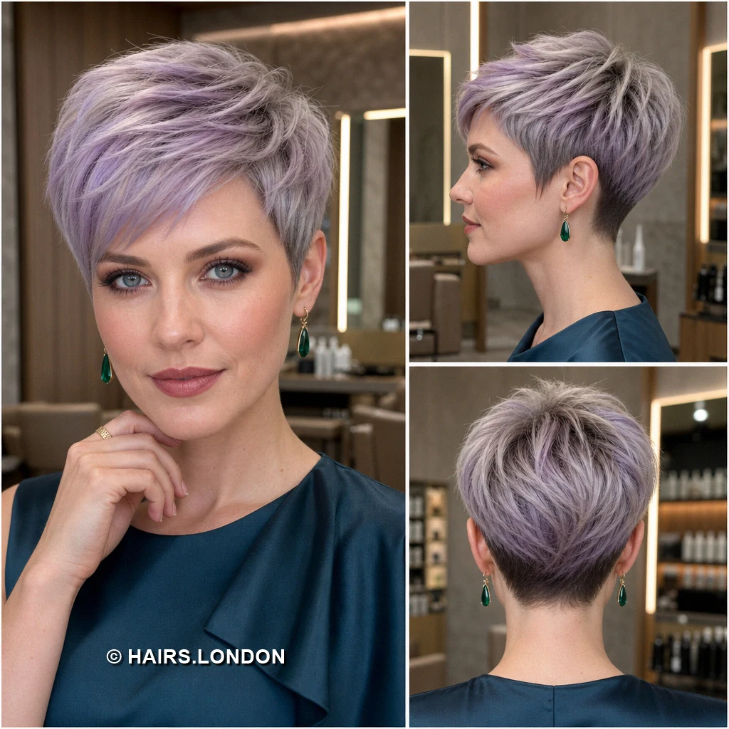 19 Lavender and Purple Pixie Haircuts With Shape, Texture, and Color Plum Asymmetric Pixie