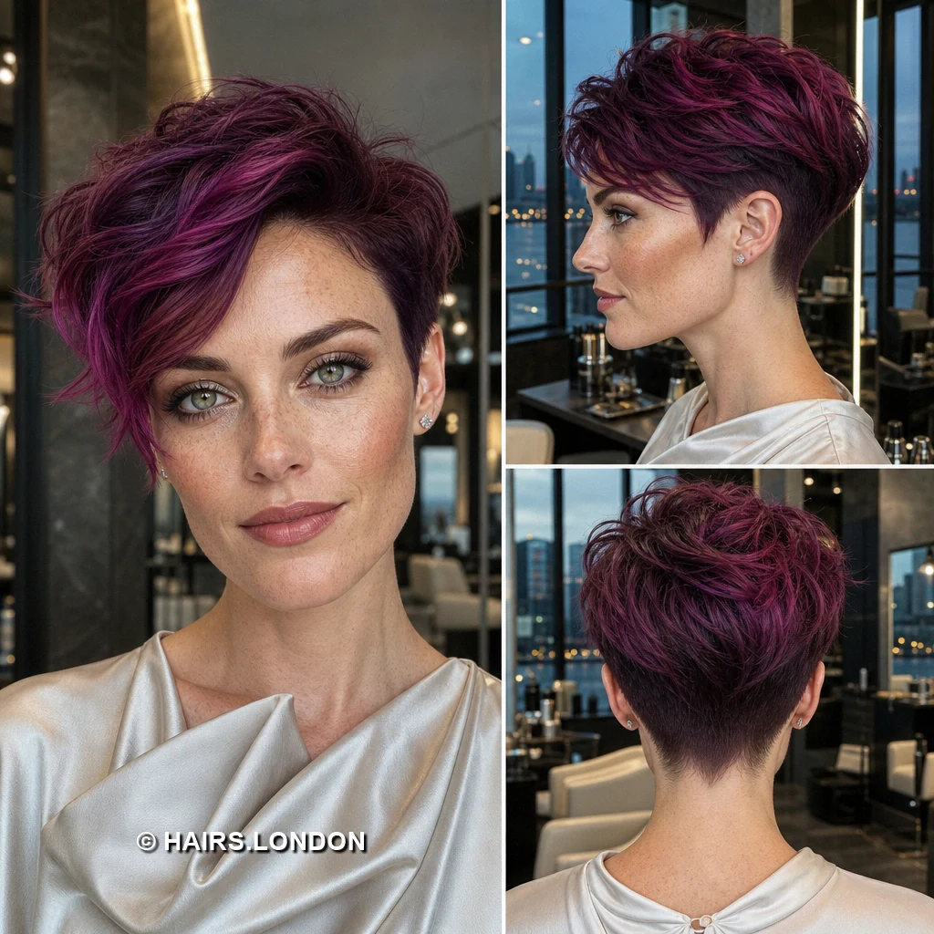 Plum Brushed Quiff