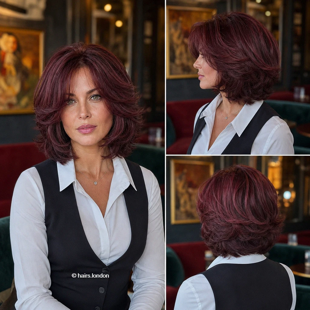 20 Red Bob Haircuts, From Polished Auburn to Textured Copper Plum Layered Bob