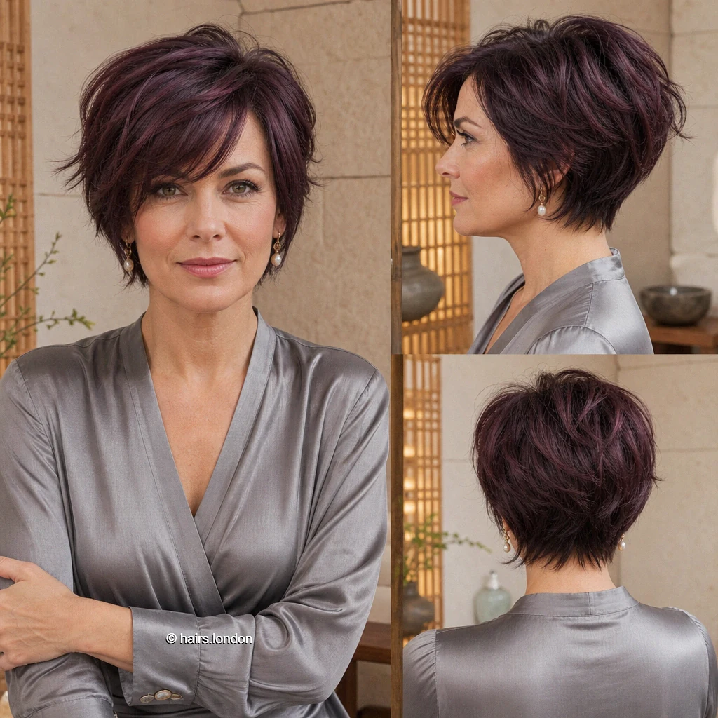 Plum Layered Crop