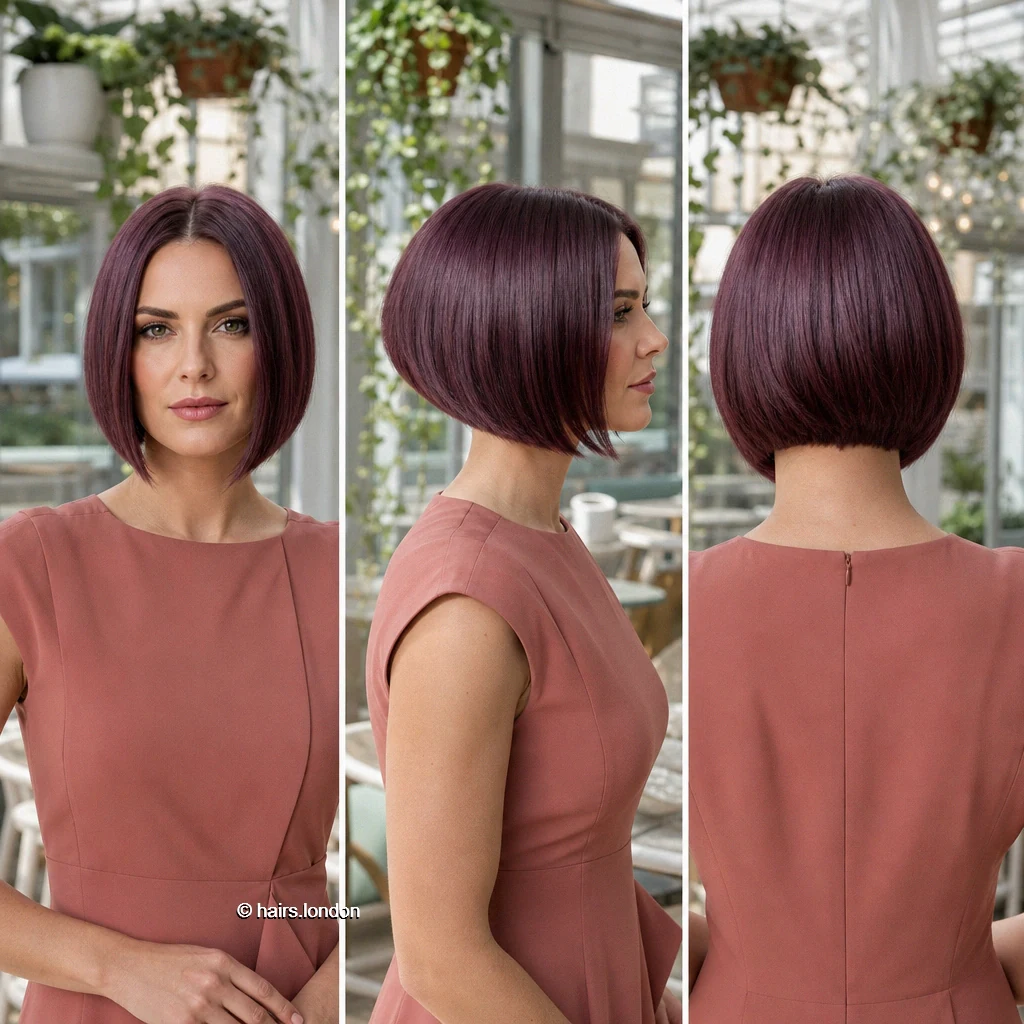 Plum Polished Bob