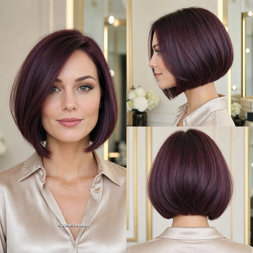 Plum Polished Bob