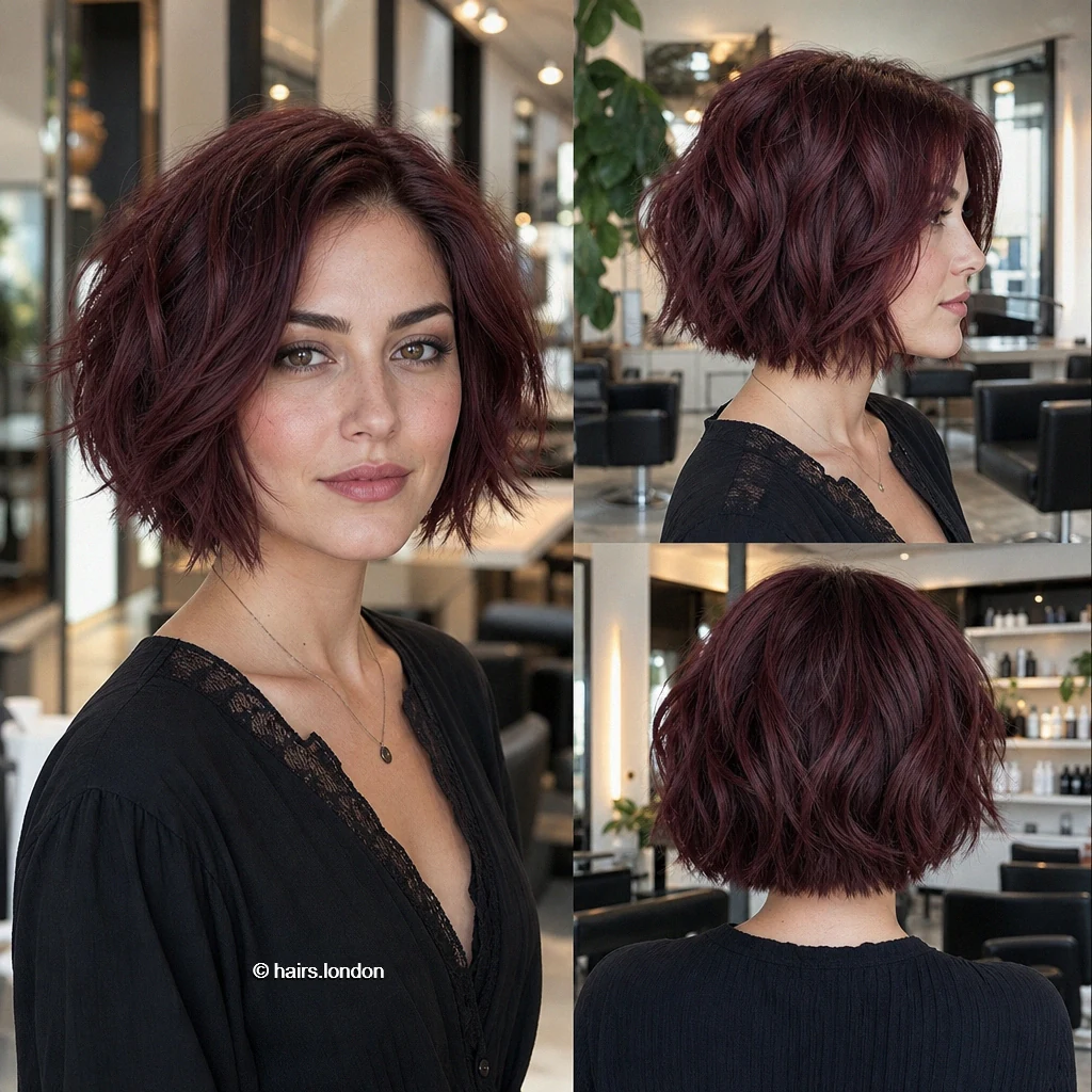 Plum Rippled Bob
