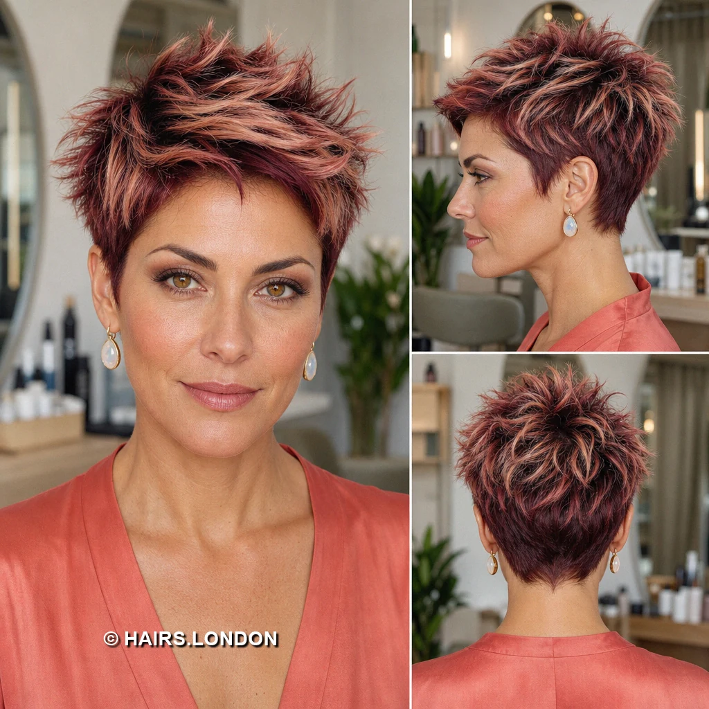 Plum Spiky Pixie