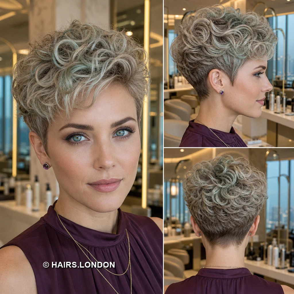 20 Curly Pixie Haircuts with Color and Shape to Inspire Your Next Cut Plum Sweeping Curls