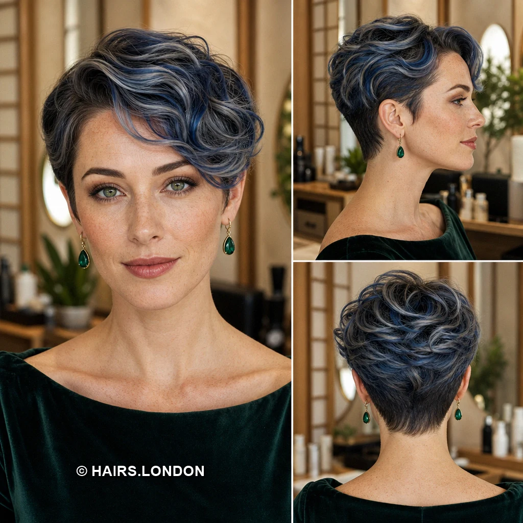 19 Colorful Textured Pixie Cuts with Shape and Movement Plum Swept Crest