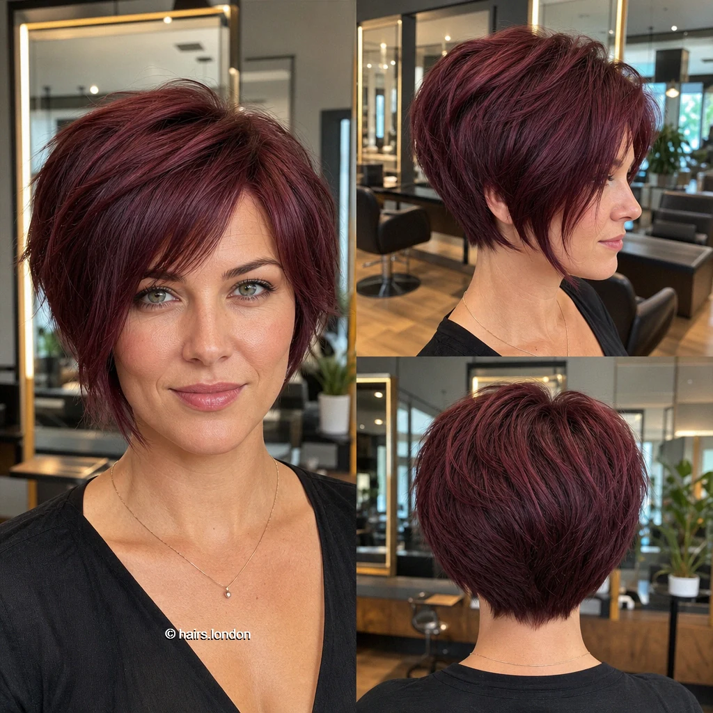 Plum Tapered Bob