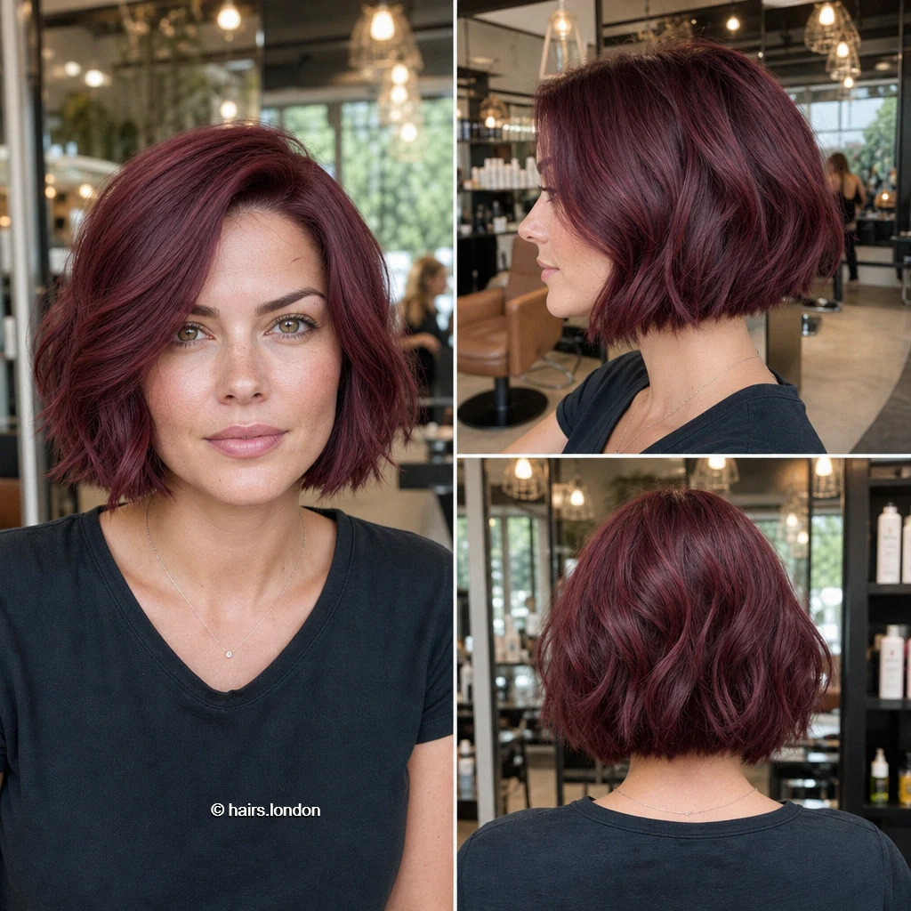Plum Textured Bob