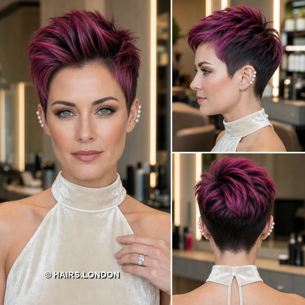 Plum Waved Quiff