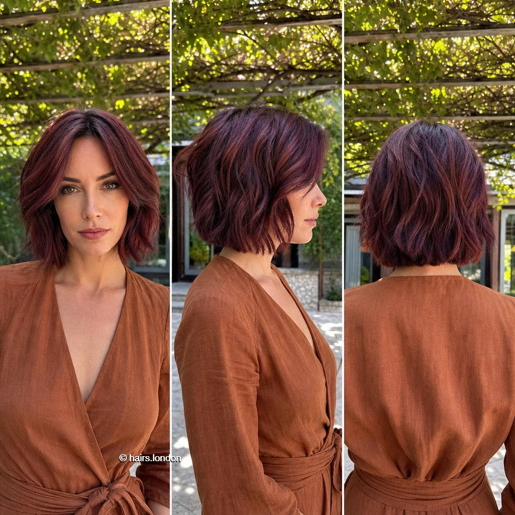 Plum Wavy Bob