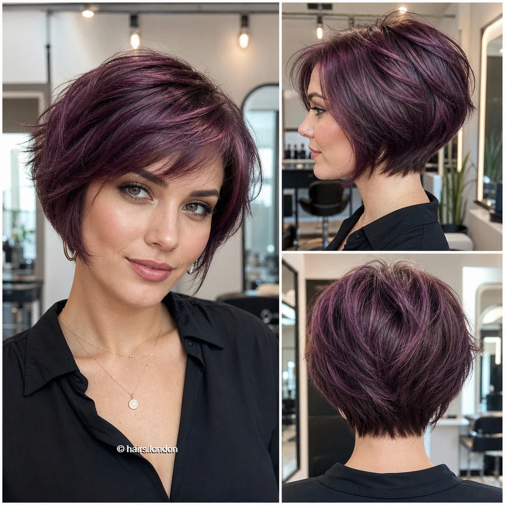 Plum Wispy Bob