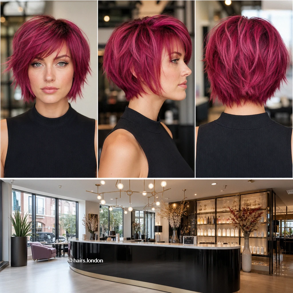 Raspberry Fringed Bob