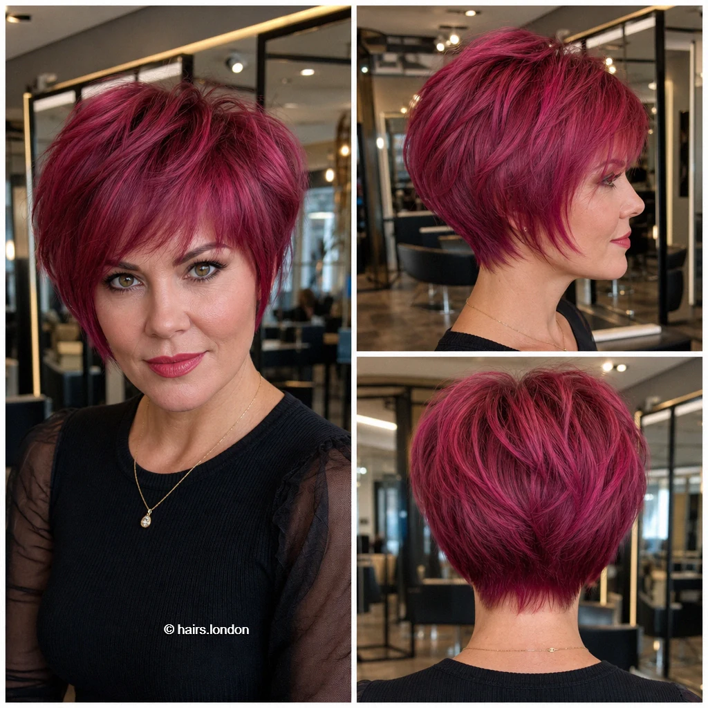 Raspberry Layered Bob
