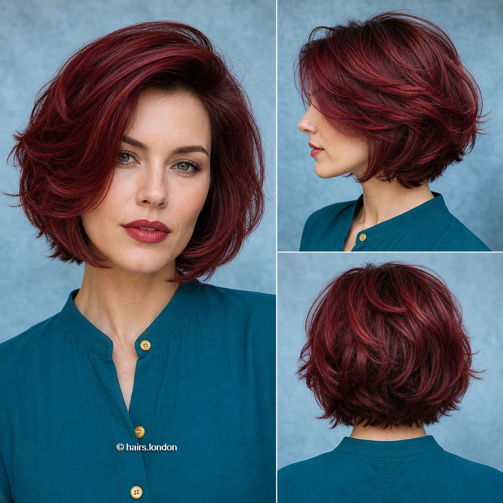 20 Red Bob Haircuts, From Rounded Copper Cuts to Textured Burgundy Styles Raspberry Piecey Bob