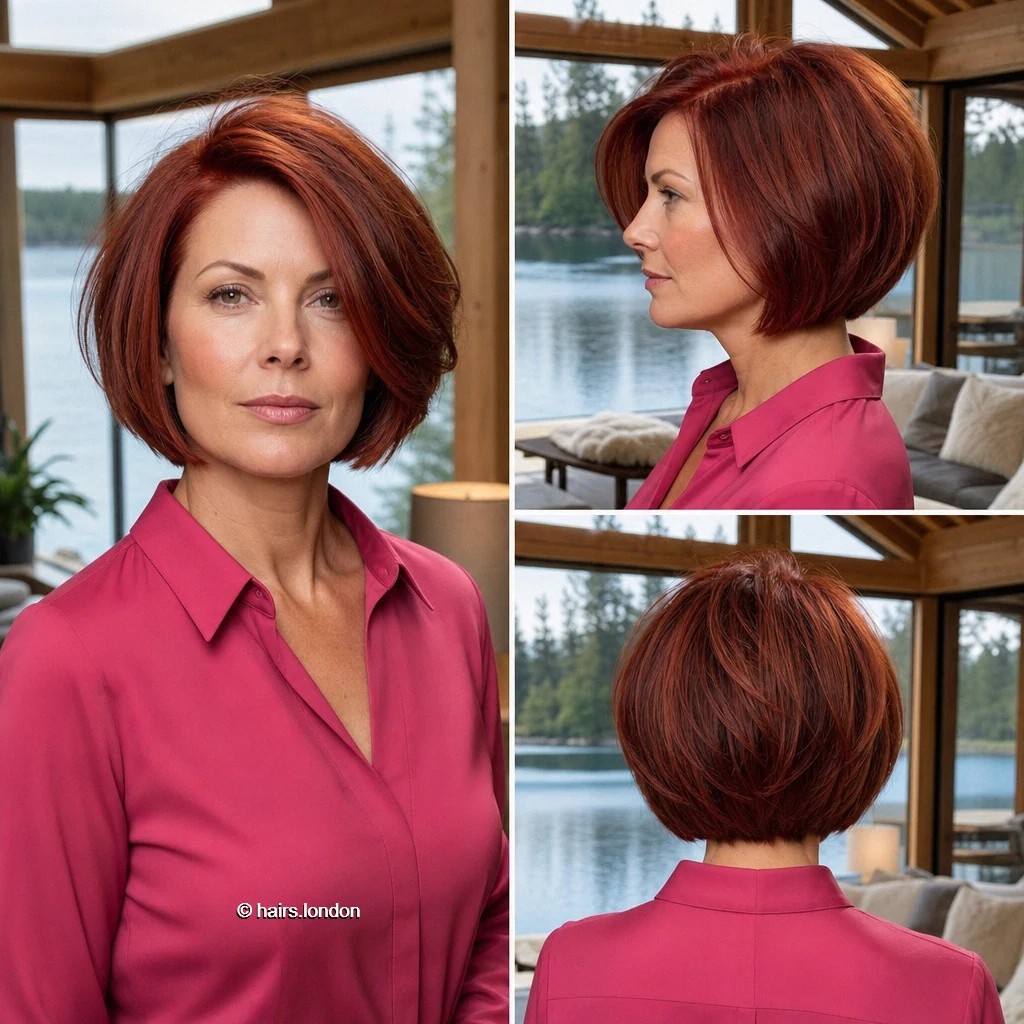 Red Graduated Bob
