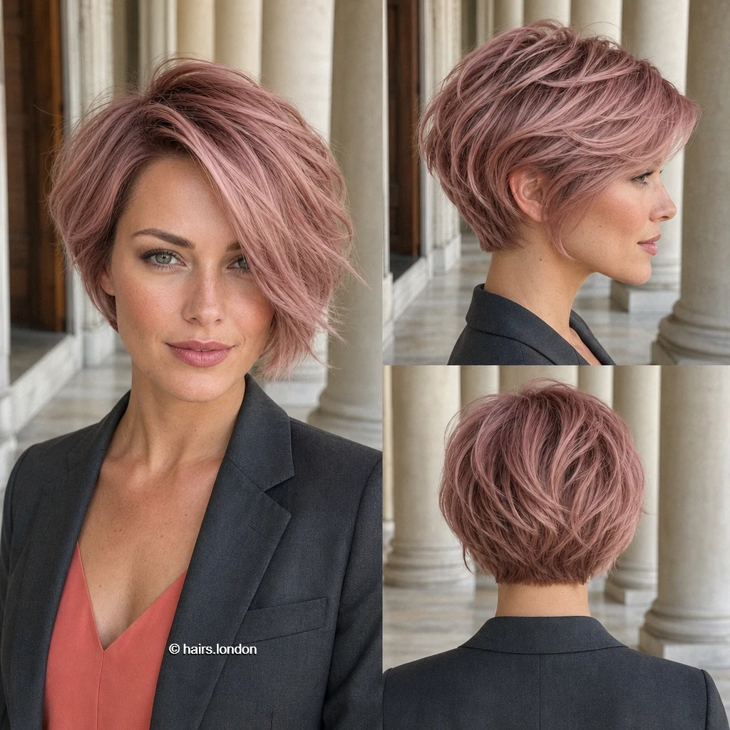 19 Colorful Bob Haircuts, From Pastel Blunt Cuts to Vivid Layered Shapes Rose Asymmetrical Bob