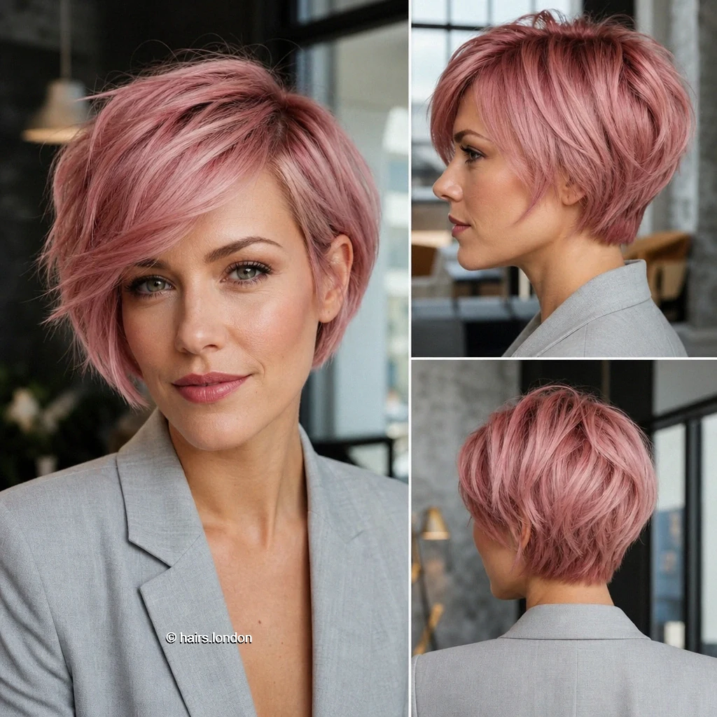 17 Bob Haircut Ideas, From Smooth Rounded Shapes to Textured Short Cuts Rose Feathered Bob