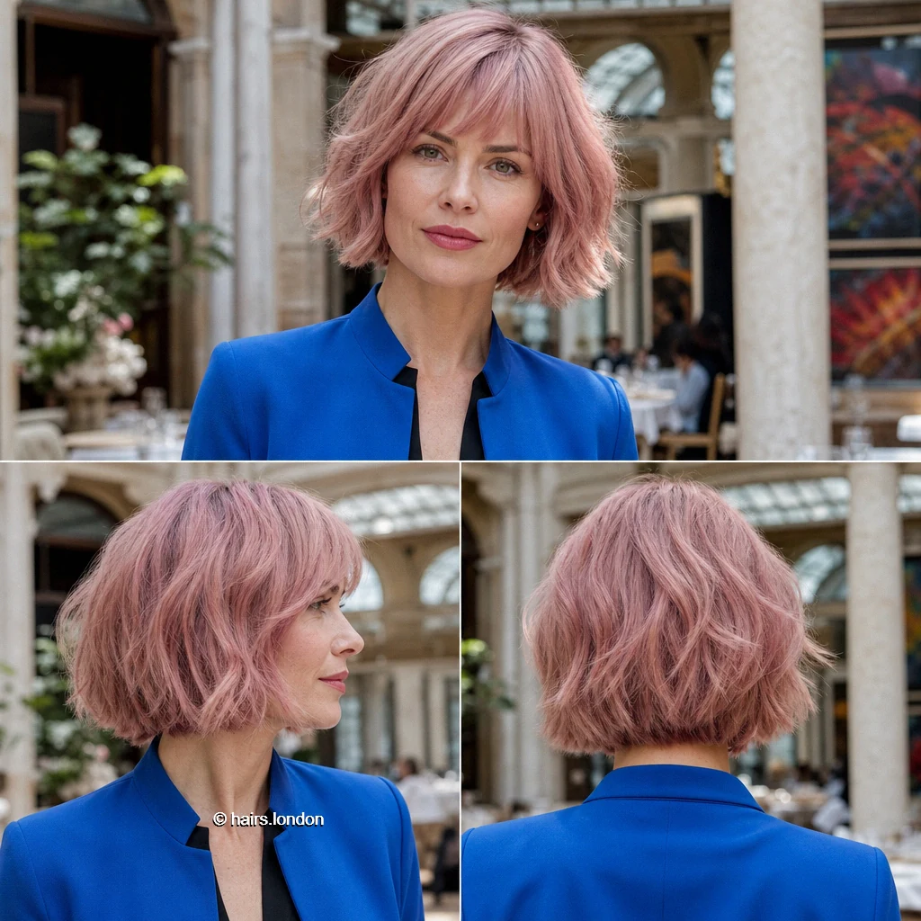 20 Colorful Bob Haircuts: Shapes, Layers and Styling Ideas Rose Layered Bob