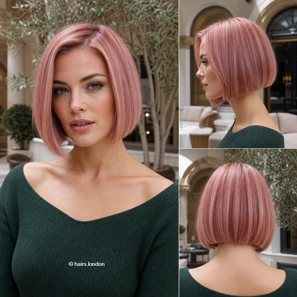17 Bob Haircut Ideas, From Smooth Rounded Shapes to Textured Short Cuts Rose Sleek Bob