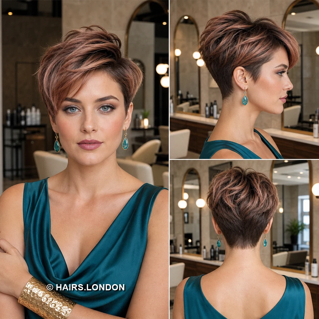 11 Pastel Pixie Haircuts with Sweeping Fringes and Tapered Napes Rose Waved Pixie