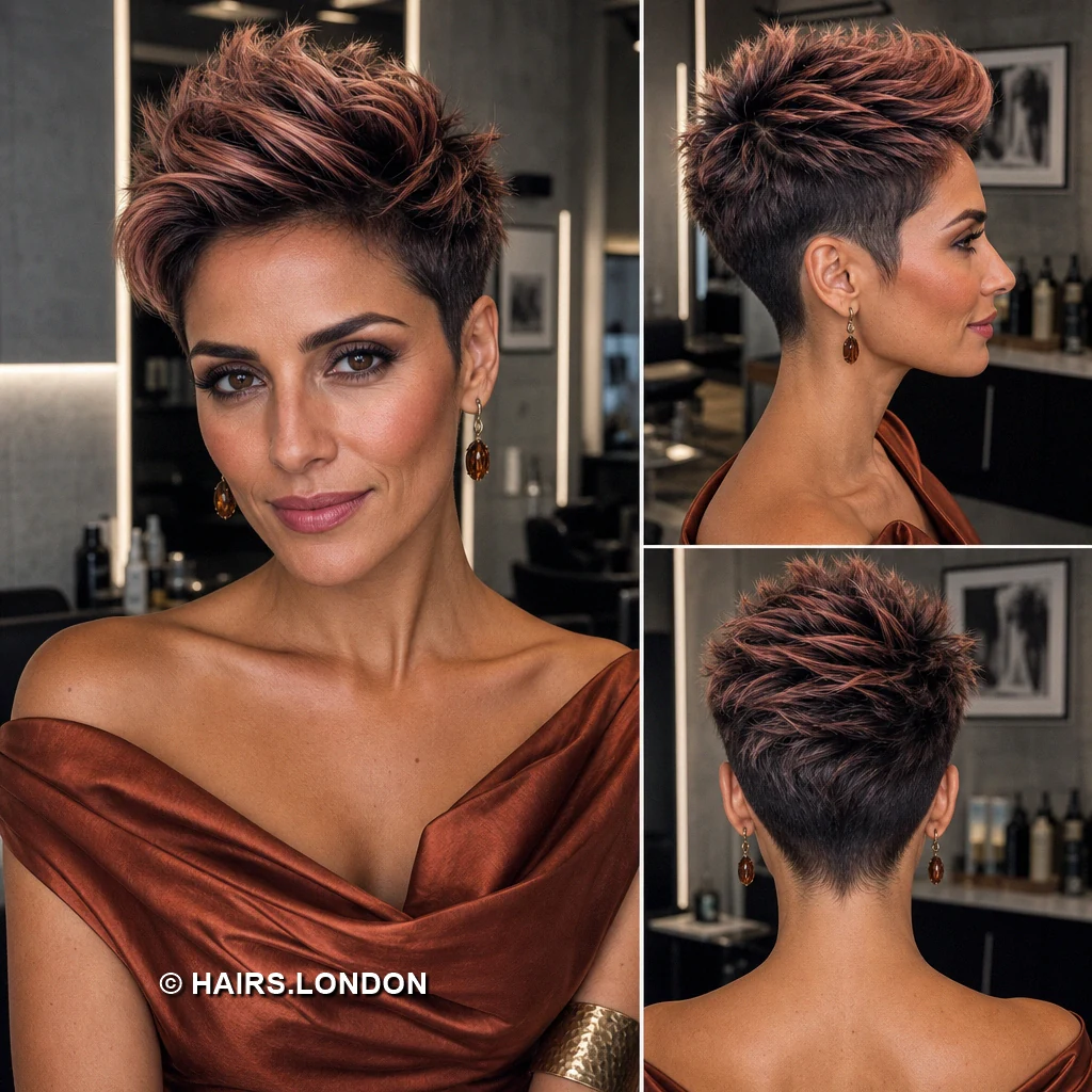 19 Highlighted Pixie Haircuts with Shape, Texture, and Lift Rosebrown Tousled Pixie
